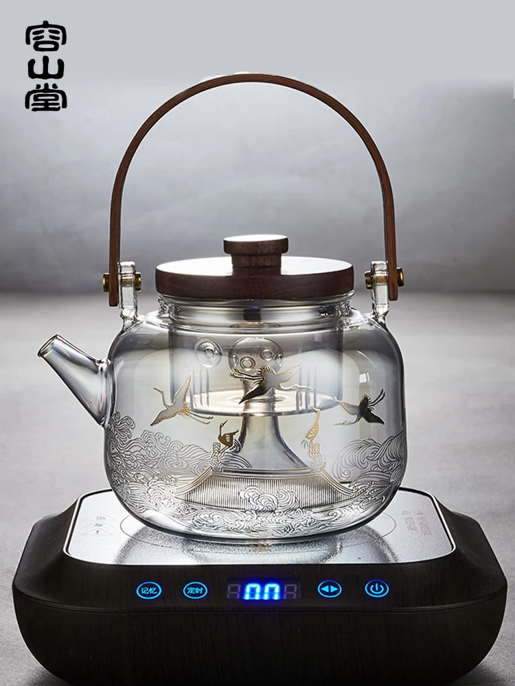 Стеклянный чайник автоматический электрический керамический набор для здоровья