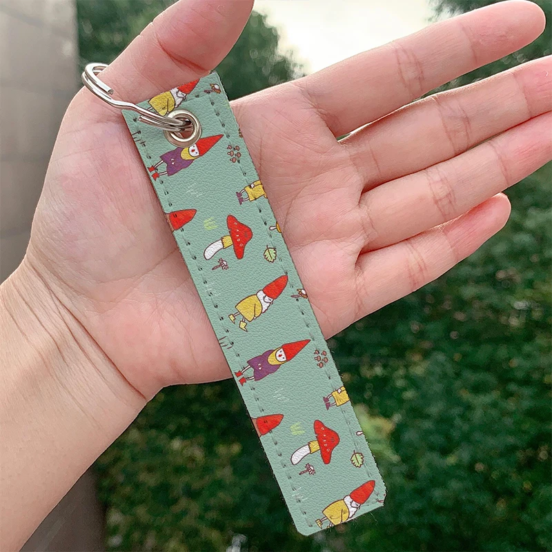 

Fashion Gnome garden Keychain Cute Strap Keyrings Hanging Holder Bag Car Wallet Trinket Keychain Hanging