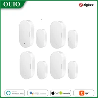 tuya zigbee smart door window sensor detector alarm smart life app wireless remote control work with alexagoogle home gateway