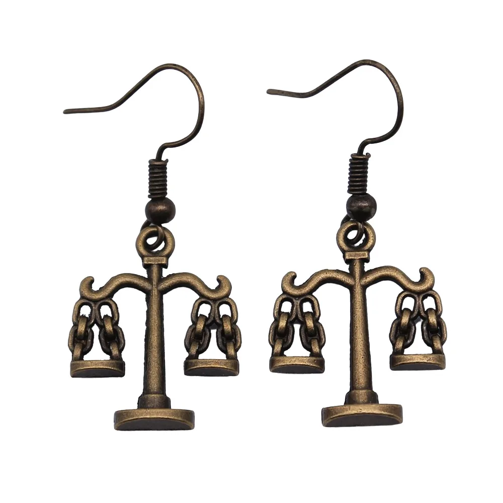 Серьги-подвески весы ручной работы 2 цвета | Украшения и аксессуары