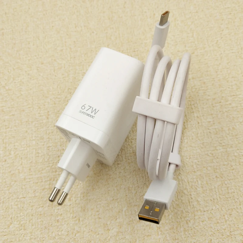 Зарядное Устройство Realme Supervooc Адаптер Быстрой Зарядки 67 Вт С Кабелем Type-c