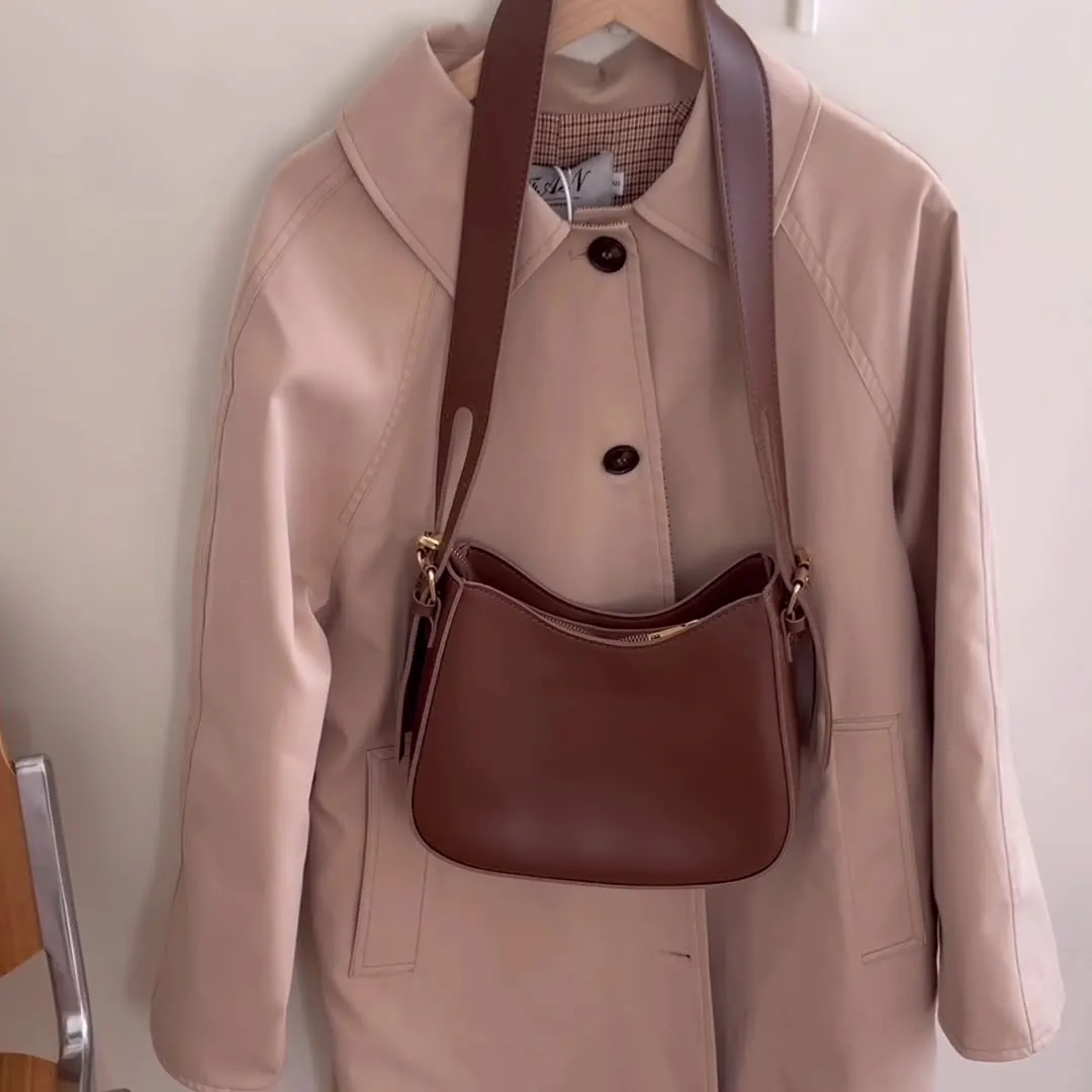 

All Match Pu Leather Women's Shoulder Bag 2022 Trend Vintage Ladies Crossbody Underarm Baguette Bag Luxury Designer Female Hobos