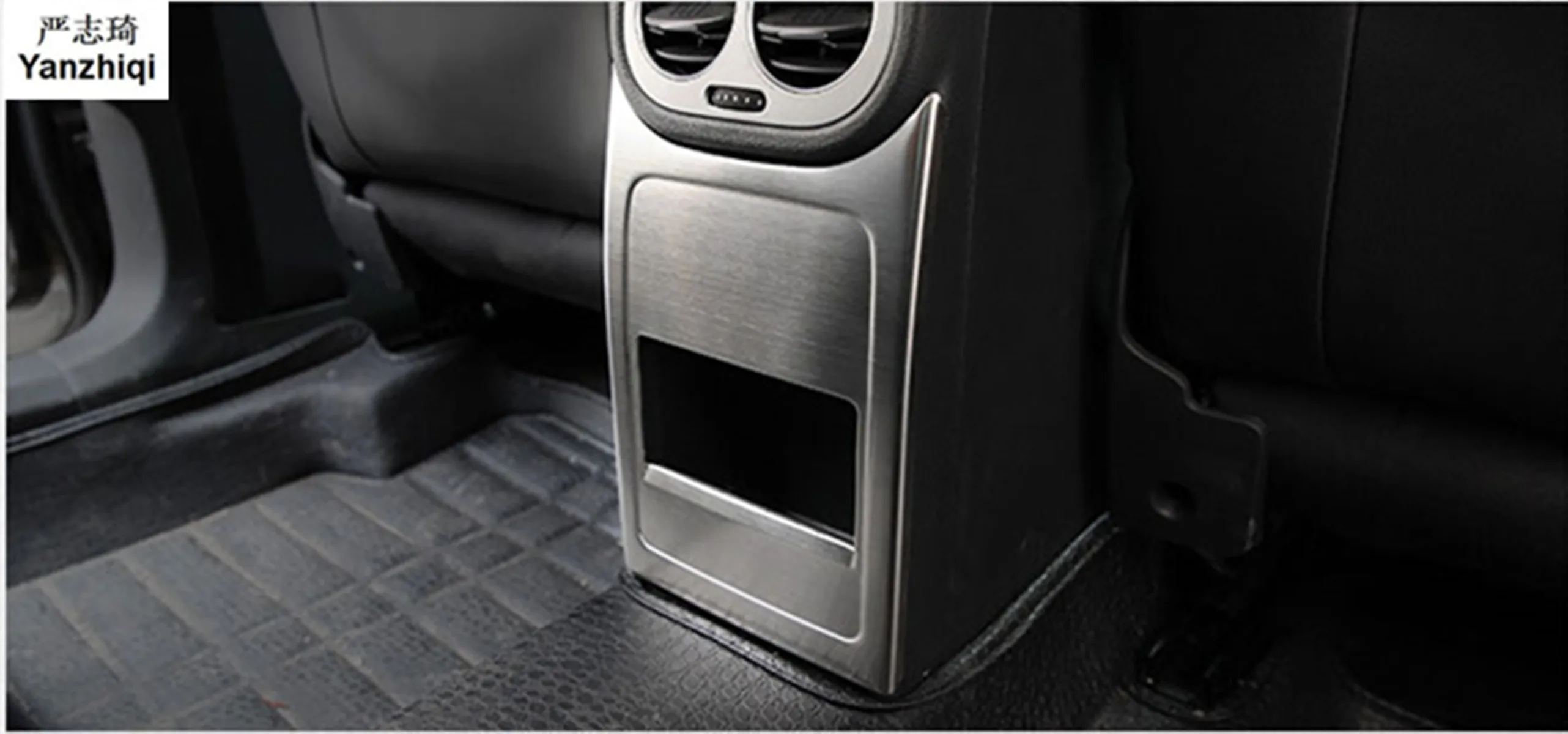 

Нержавеющая сталь Tuyere блёстки в задней ряд ногами анти ногами панель коробка для хранения для Volkswagen VW Tiguan mk1 2010-2017