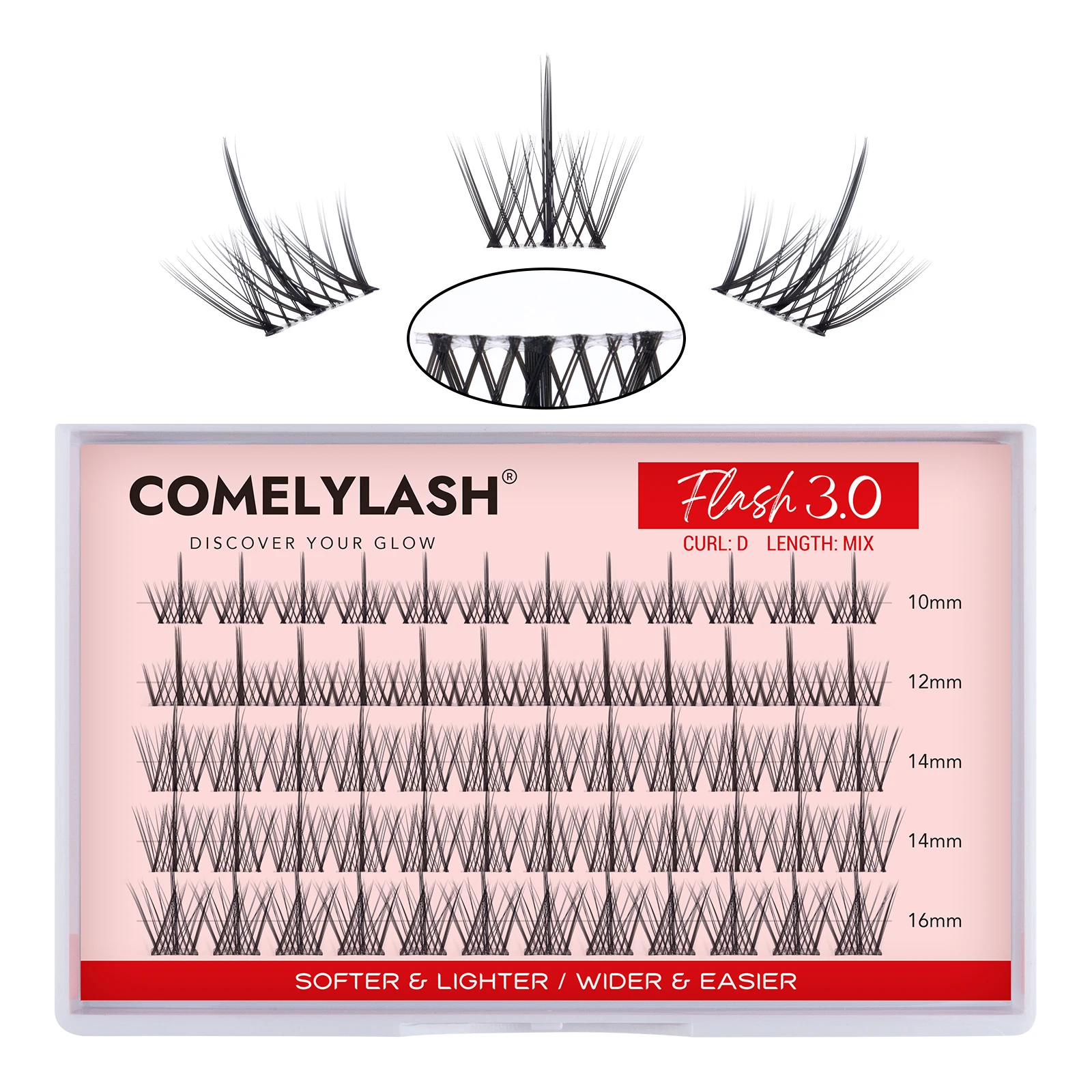 

Comelylash DIY 3 шт. кластеры ресницы для наращивания ласточкин хвост сегментированные ресницы пушистые натуральные сегментированные ресницы инд...