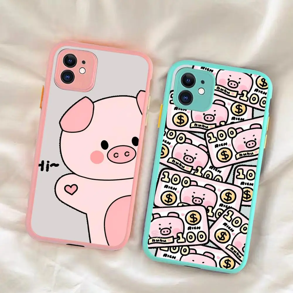 Симпатичный чехол со свиньей для телефона IPhone 14 11 12 13 Mini Pro Max 8 7 Plus X XR XS MAX