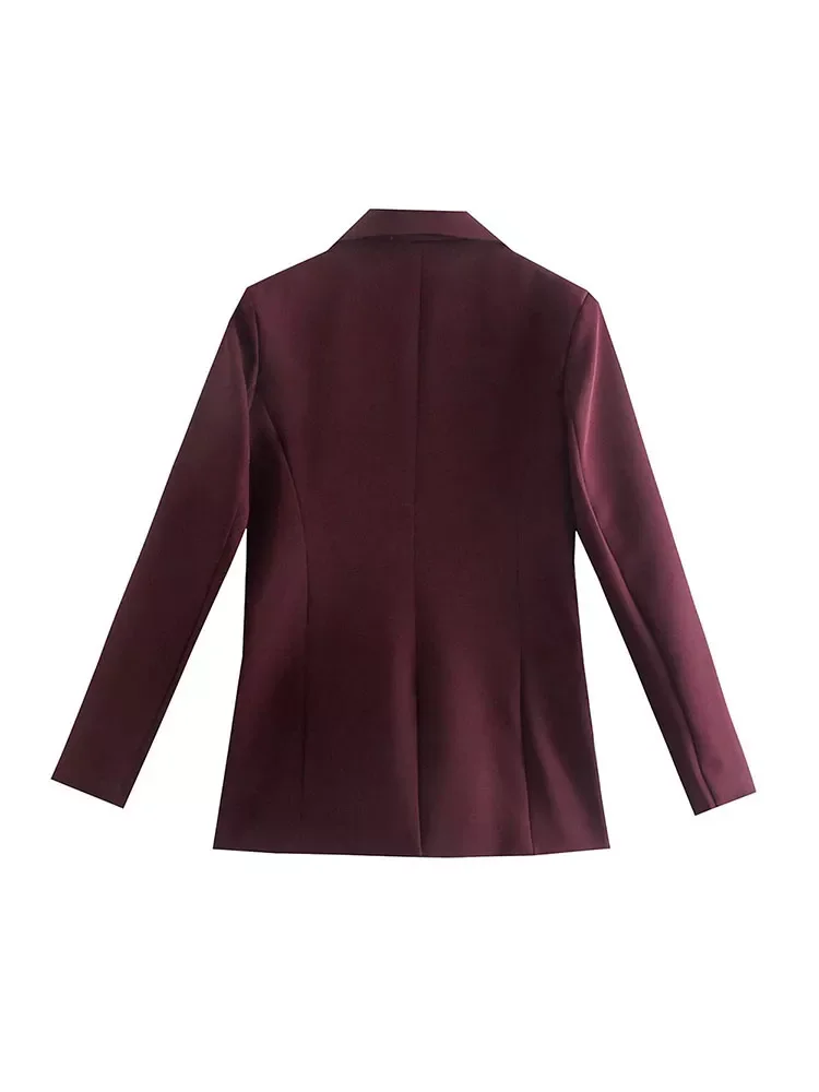 

Женский Повседневный однобортный Блейзер, винтажный пиджак с длинным рукавом и карманами, верхняя одежда, брюки, осень 2021