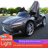 new large four wheeled childrens electric car with bluetooth remote control music swing toy car electric car for kids ride on