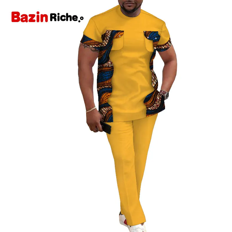 Костюм спортивный мужской повседневный футболка с коротким рукавом и штаны