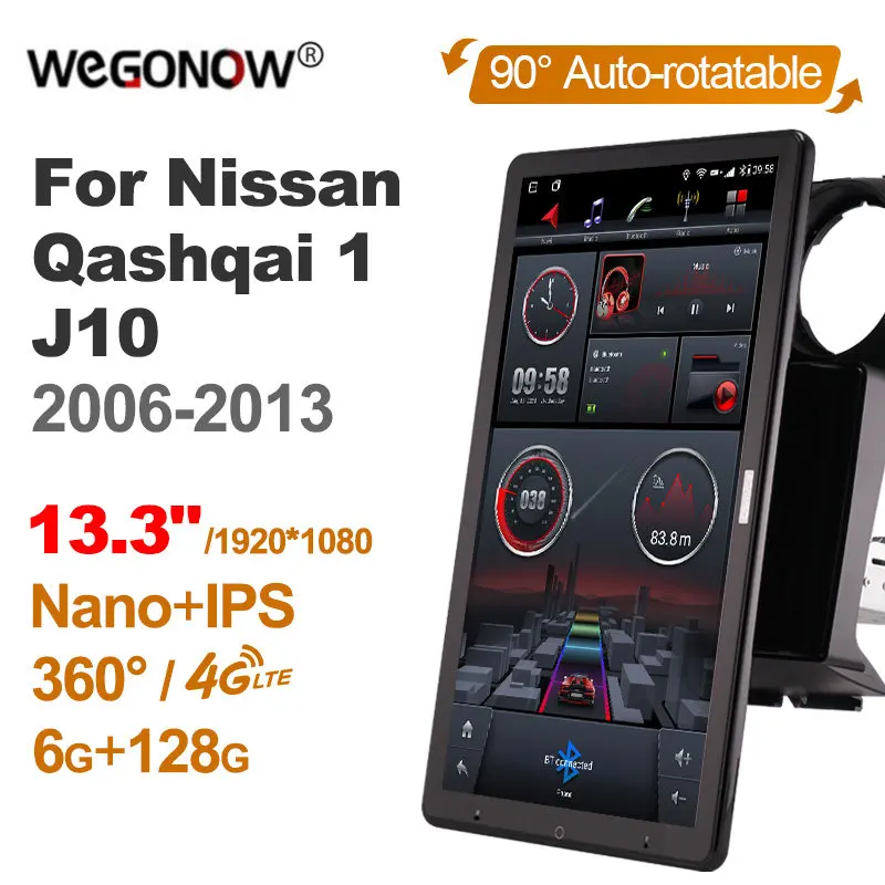 

Автомобильное радио TS10 Android10.0 Ownice 1 Din для Nissan Qashqai 1 J10 2006-2013 13,3 ''без DVD Nano 1920*1080 360 4G LTE видео