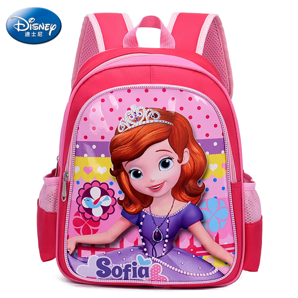 

Disney Children's Kindergarten Schoolbags For Girls Lovely Sofia Elsa Princess High Quality Backpacks Kids Fashion Cartoon Bag