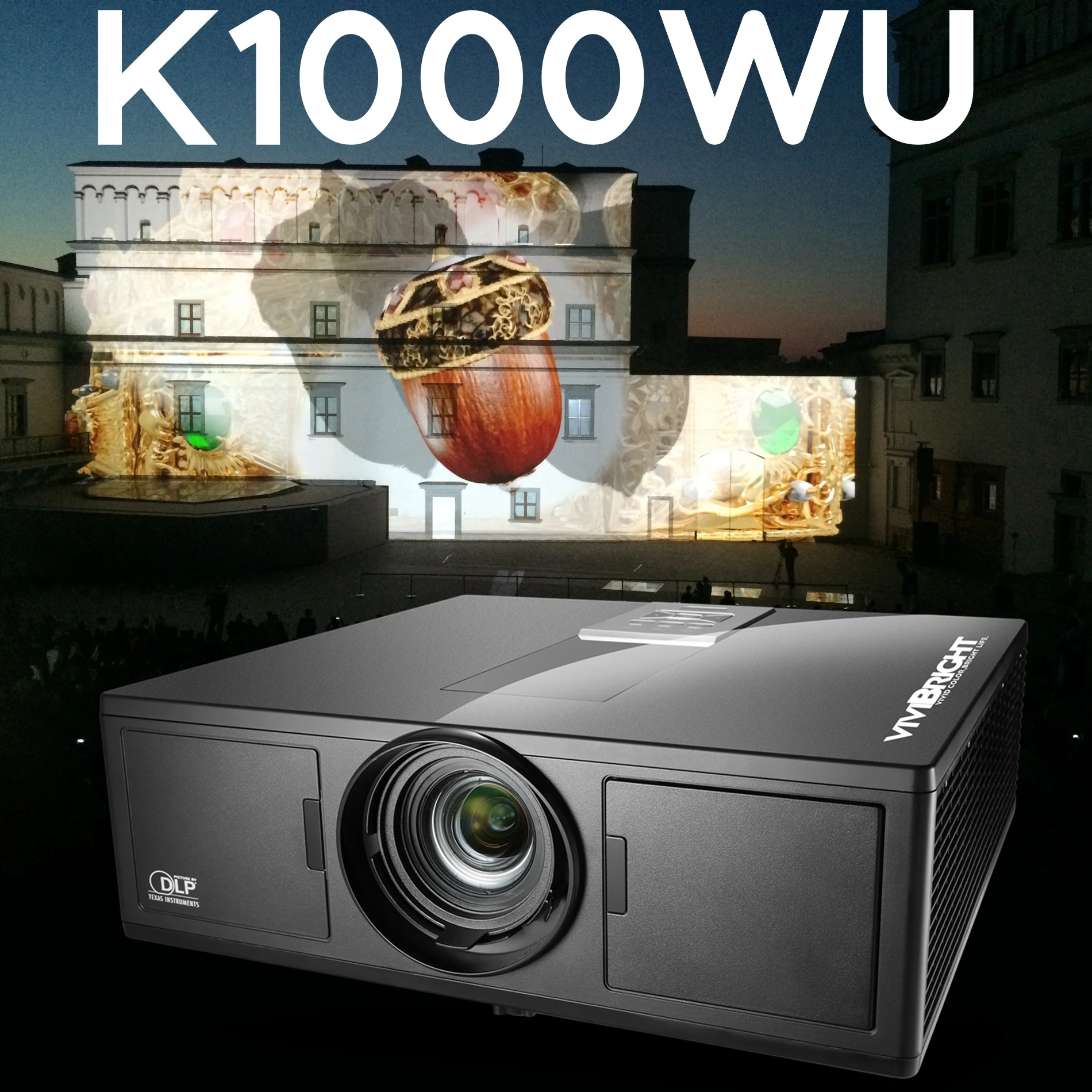 Лазерный DLP-проектор K1000WU 8500 люмен большой наружный проектор 1920*1200p для проекции и