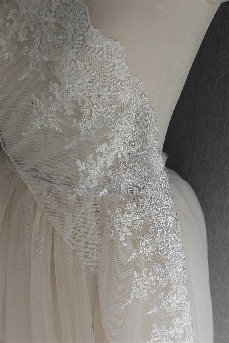 2 ярда гребешок с вышивкой тюль кружево цветы сетчатая отделка для свадебного