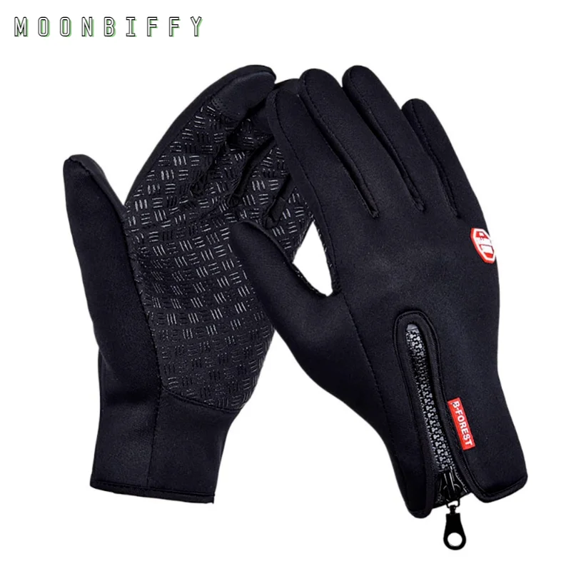

Cycling Touch Screen Windproof Non-slip Outdoor Sports Fitness Warm Gloves Skiing Plus Fleece Touch Screen Polar Fleece Gloves