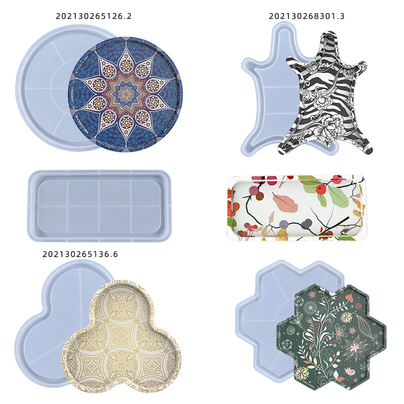 Многообразная силиконовая форма производство эпоксидной смолы Женский поднос