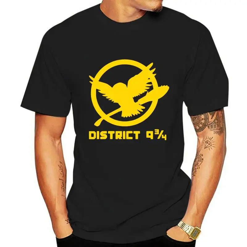 

District 9 34 Graphic Heavy Cotton T-Shirt hunger games