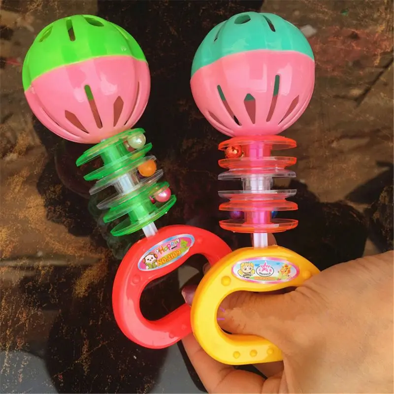 

Handhold Shaking Rattle Educational Baby Sounding Toy Hand Shaker Ring Bell Music Orff Instrument Toy for Infant 1M+