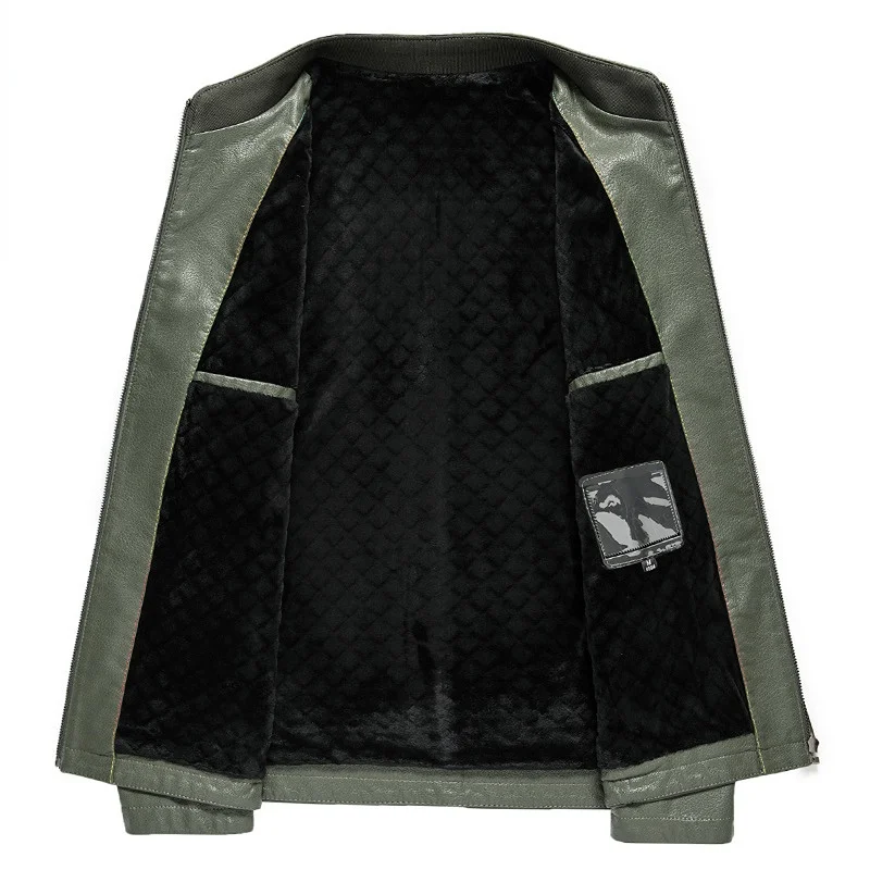 Новая высококачественная кожаная куртка Мужская одежда из ультраволокнистой