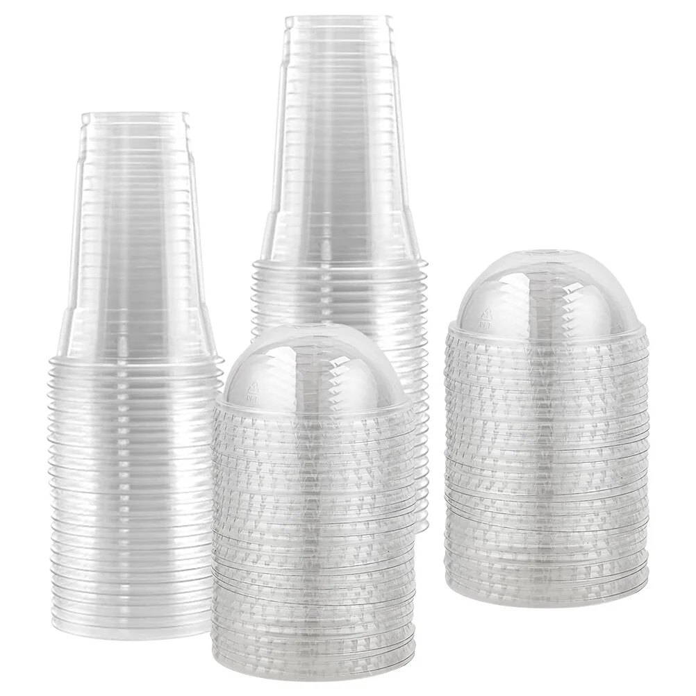 

50 Pcs Seasoning Cup Portable Juice Cups Disposable Clear Multi-function Cake Lids Dessert Plastic Supply