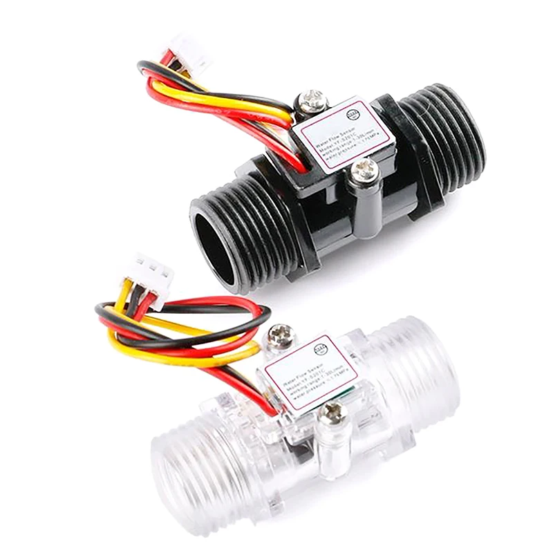 

G1/2" Water Flow Sensor Switch Fluid Flow Meter Water Control Transparent Enclosure DC 5-15V Use For Water Heaters