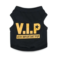 wide neck pet dog clothes vip letter print two legs puppy overall durable cotton spring vest for pets french bulldog clothing