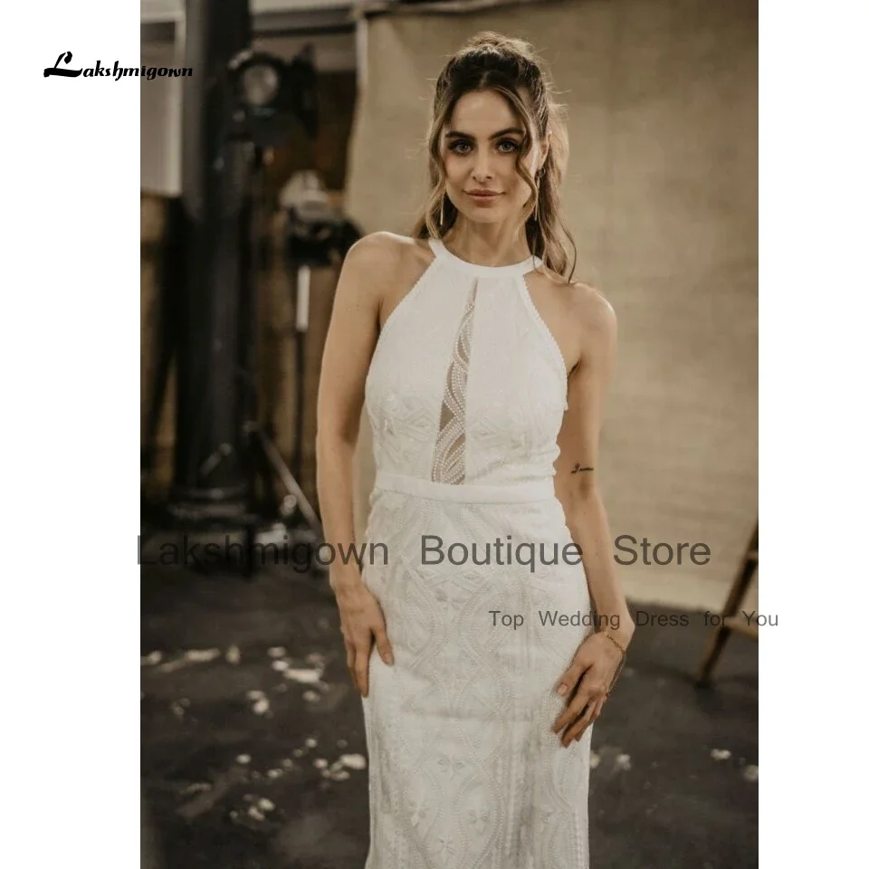 Lakshmigown роскошное кружевное свадебное платье русалки в стиле бохо с открытой