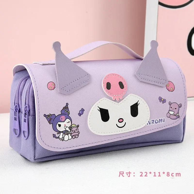 Kawaii Sanrio пенал Kuromi My Melody большой емкости канцелярские принадлежности Cinnamoroll