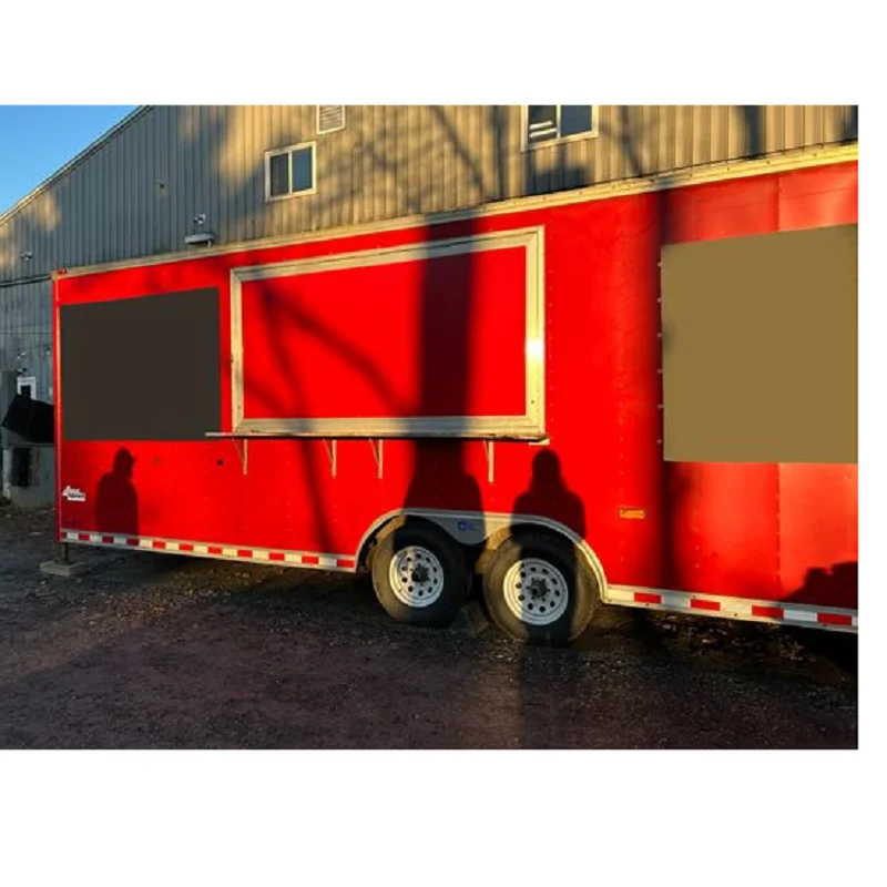 

Mobile Food Truck Custom Food Kitchen Trailer Pizza BBQ Grill Full Equipments Restaurant Hot Dog Food Cart