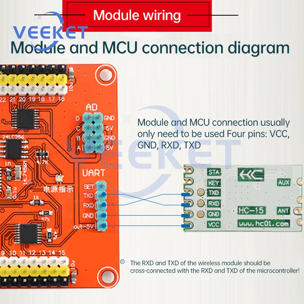 HC-15 LORA Модуль цифровой передачи беспроводной последовательной связи 433