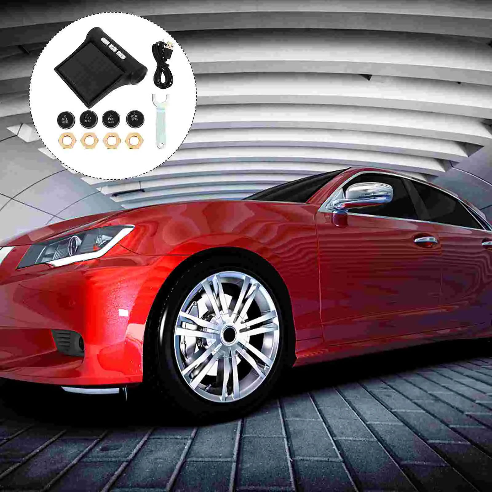 

1pc External Tire Pressure Sensor Tire Air Pressure Sensor Solar Tire Pressure Monitoring Tire Pressure Sensor for Car