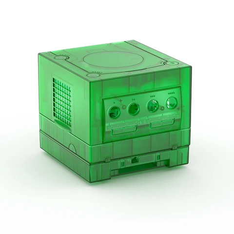 TicKnot прозрачный сменный чехол Drank Geen & Blue для Nintendo Gamecube, защитный чехол для игровой консоли NGC