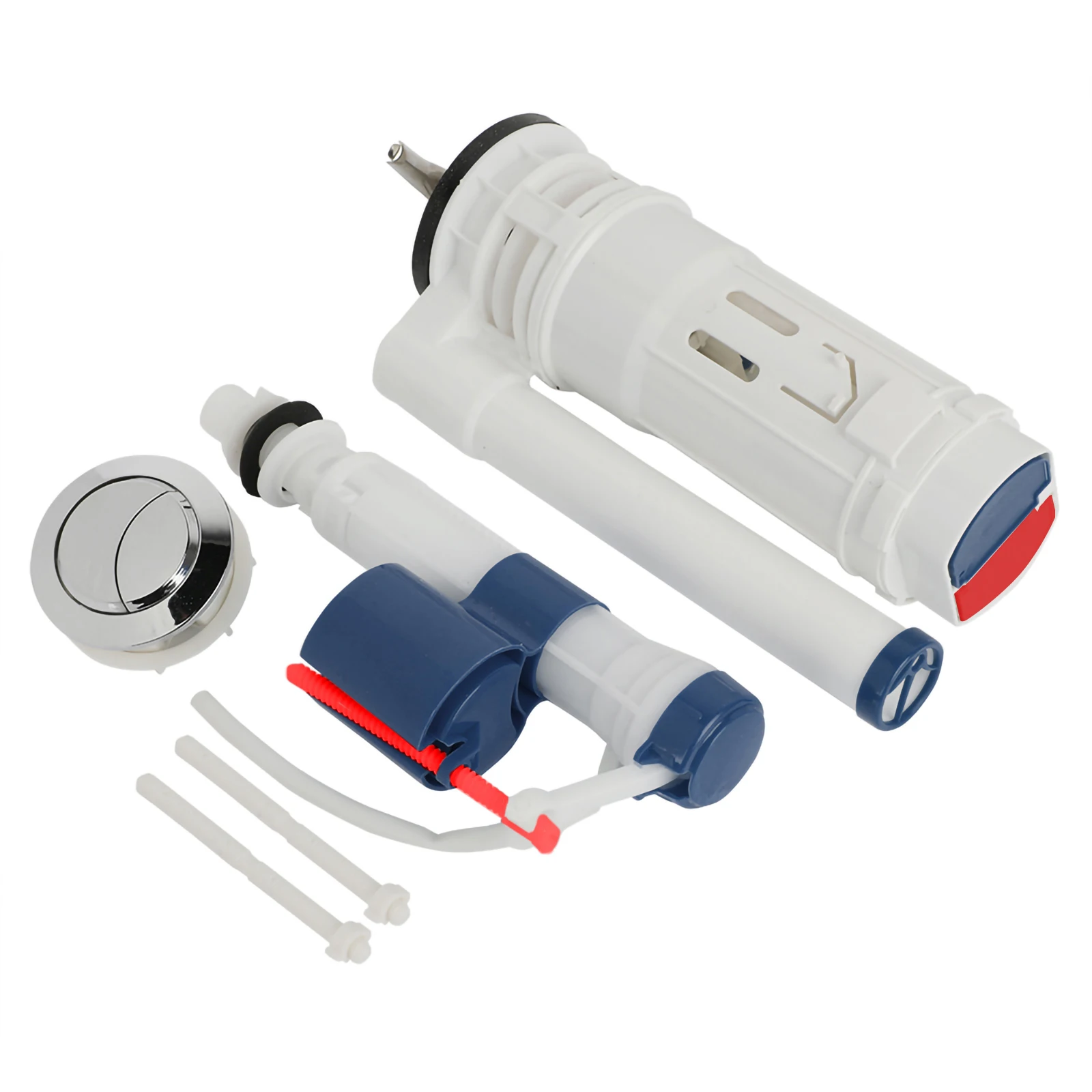 

Replacement One Piece Toilet Fill Valve Drain Flush Valve Button Kit Bathroom Accessories