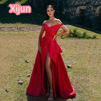 xijun simple formal off the shoulder evening dress bodycon ruched sweetheart girdling women prom gown customize robe de soiree