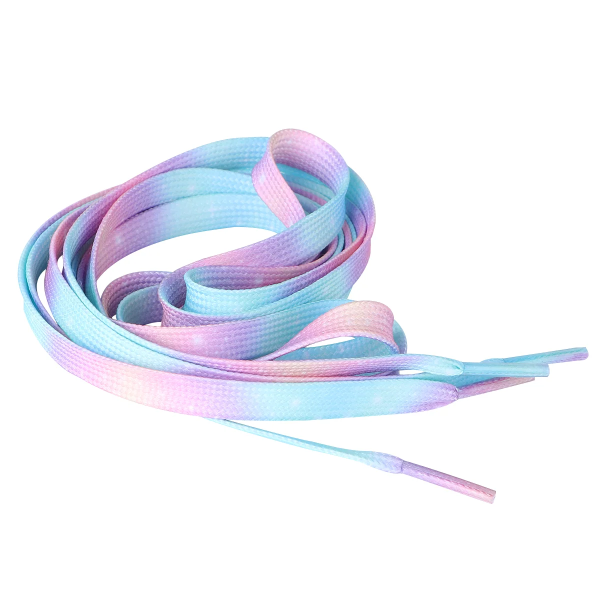 2 Pair Black Shoe Strings Sports Shoelace Boot Laces Casual Shoes Shoelaces Colored Gradient Rainbow Shoestring Flat