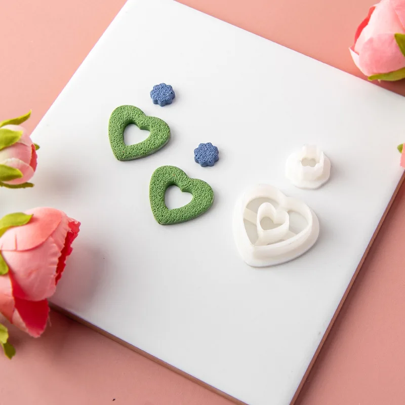 Форма в форме сердца мягкая керамика полимерная глина геометрическая форма для