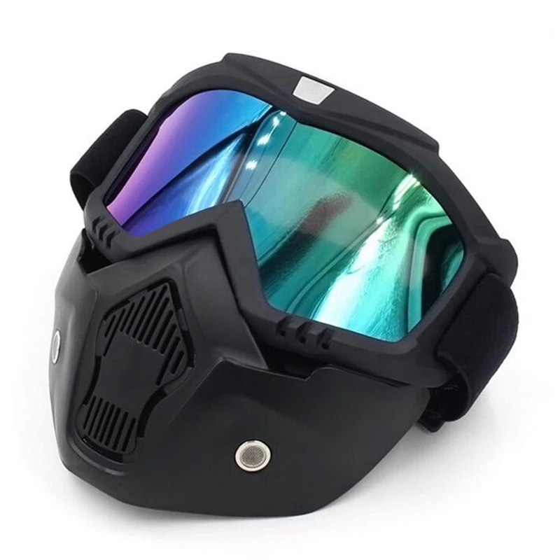 

Motorcycle Cycling Mask Fashion Helmet Unisex Safety Goggles Paintball Military Ski GogglesDustproof Outdoor Protective Glasses