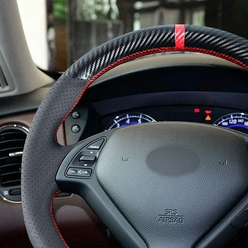 Чехлы из углеродного волокна для руля Infiniti G37 2008-2014 G25 EX35 EX25 EX37 Q60 QX50 Q40 IPL G G35 Nissan Skyline