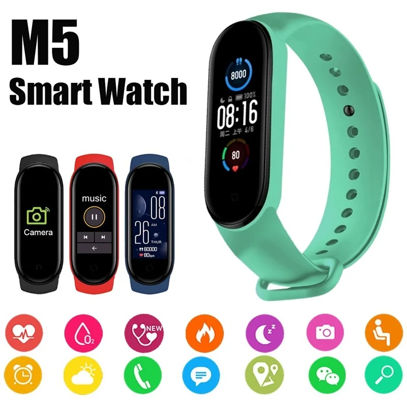 

M5 connecting bracelet is suitable for men and children, physical activity monitor, pedometer, heart rate meter, health monitor,