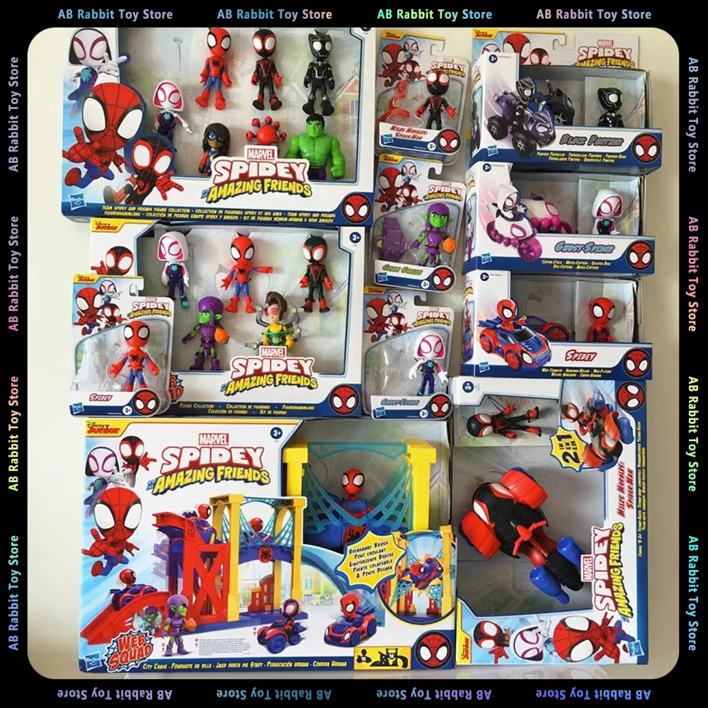 Marvel Legends Figure Spider Man And His Amazing Friends Anime Figures Suit Spidey Figurine Collectable Model Toy Doll Kids Gift