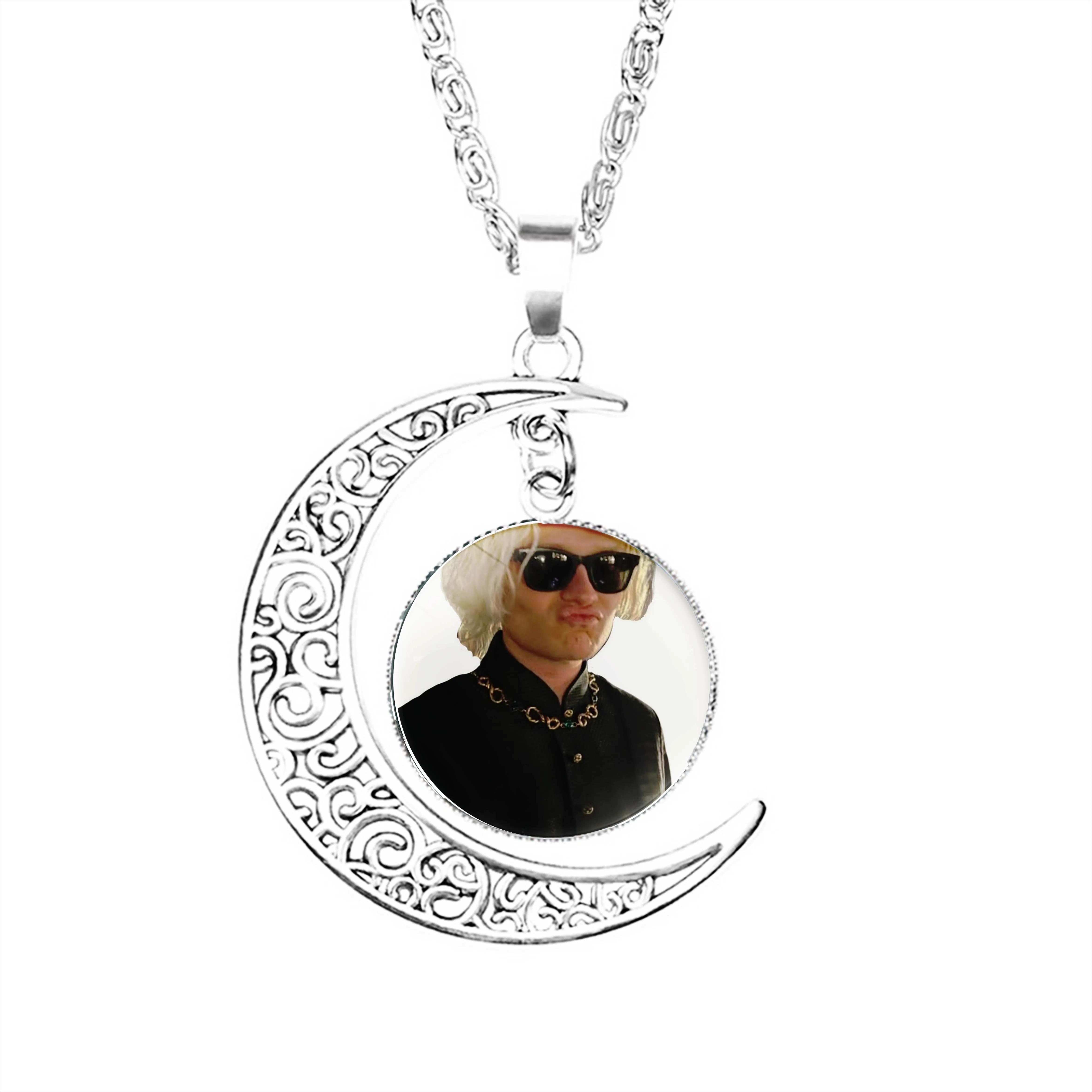 

Aegon Second Of His Name Moon Necklace Accessories Party Fashion Pendant Men Charm Jewelry Jewelry Stainless Steel Glass Dome
