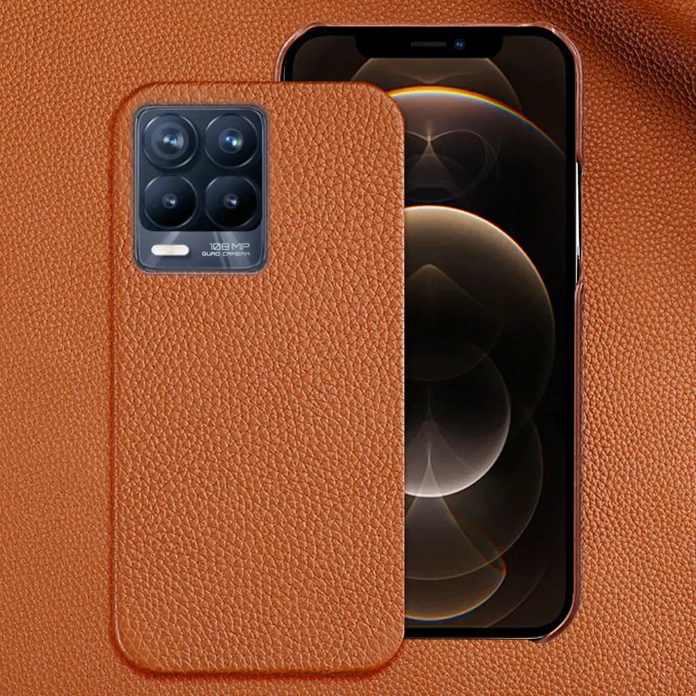 

Litchi Grain Genuine Leather Case for Realme 7 8 9 Pro 9i GT Neo 2 2T X7 Narzo 30 C3 Cover for OPPO Reno 6 5 7 Z Find X5 X3 Pro