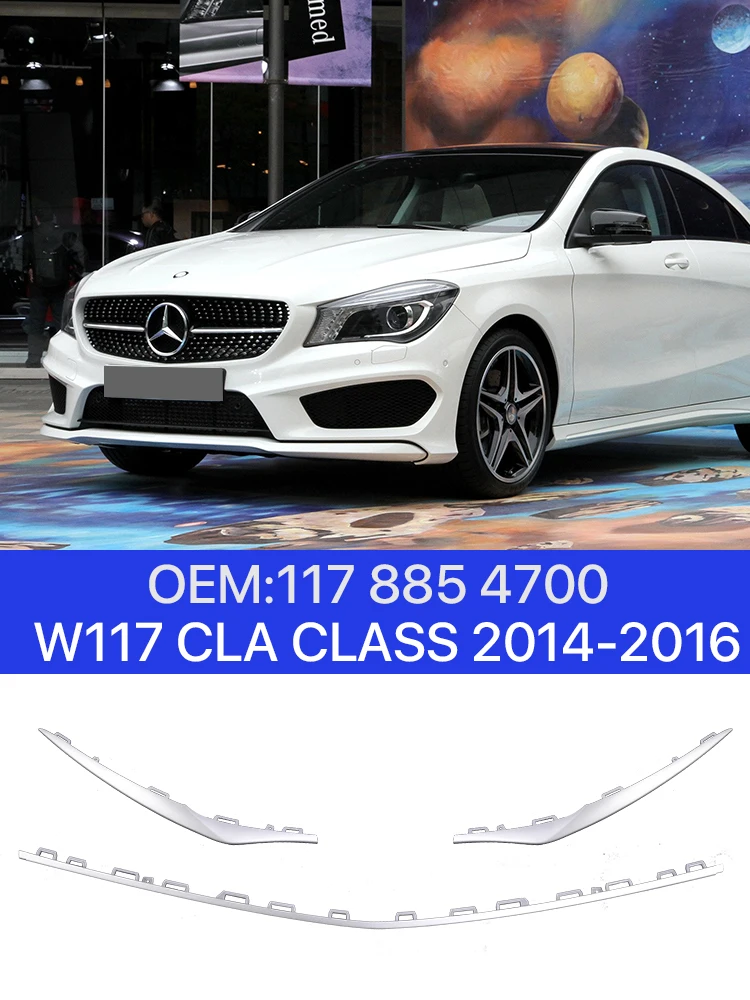 

Front Bumper Trim Strip Front Fog Lamp Cover Rear Bumper Stripes for Mercedes-Benz W117 CLA CLASS 2014 2015 2016 OEM Accessories