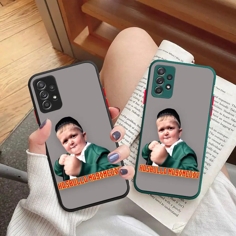 

Cute Funny Hasbulla Matte A73 Case For Samsung Galaxy A53 A33 A02S A03S A22 A31 A32 A71 A73 A51 A52 A72 A73 A30 A50 A70 Case