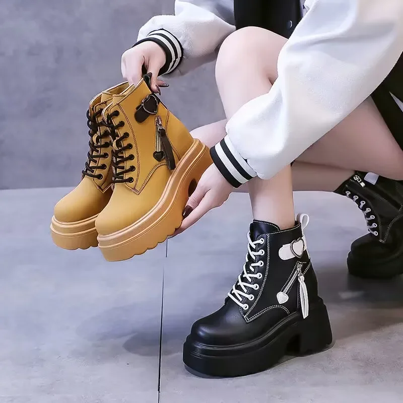 Женские спортивные кроссовки на платформе винтажная Вулканизированная подошва