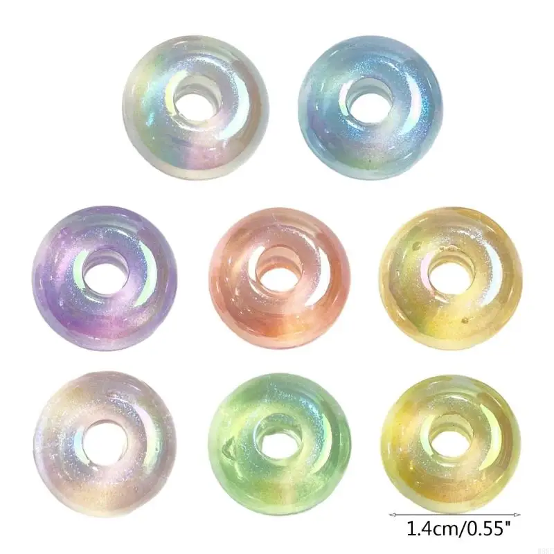 W8KF акриловые красочные бусины-разделители плоские круглые свободные бусины для