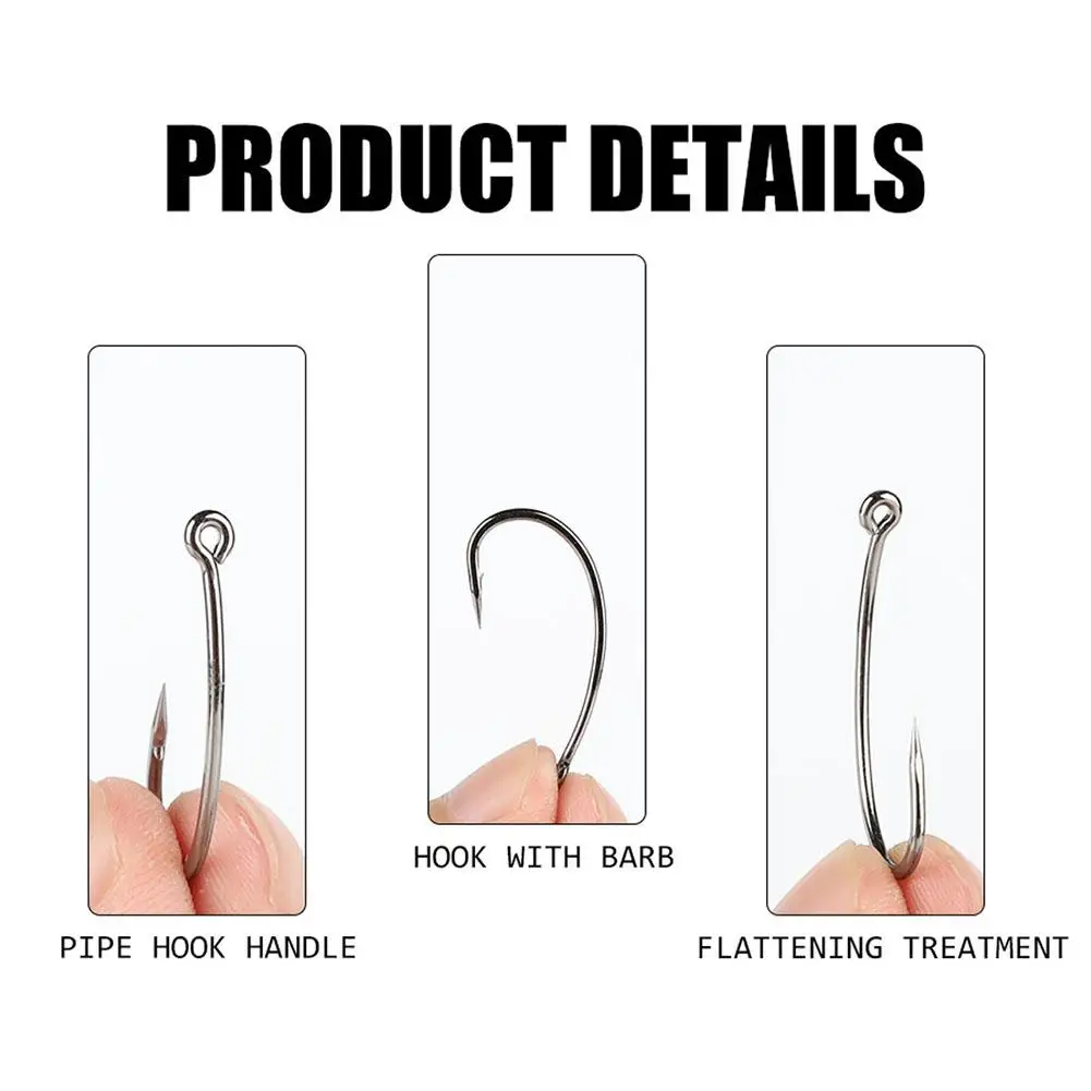 Набор рыболовных крючков из высокоуглеродистой стали 3 размера 40 шт.