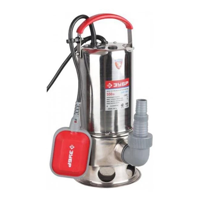 Насос погружной для грязной воды ЗУБР ЗНПГ-550-С (Мощность 550 Вт пропускная
