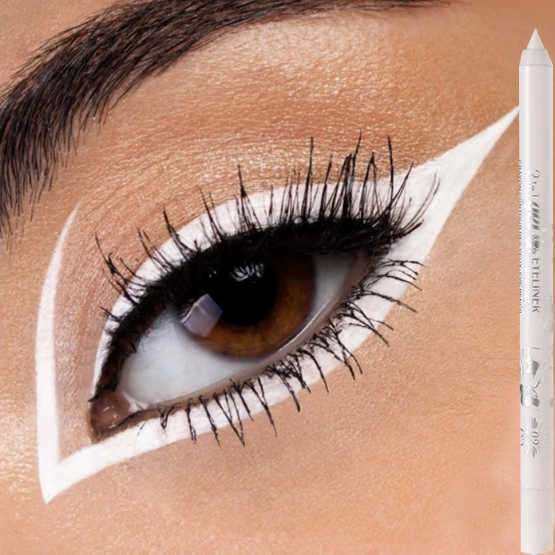 

Black White Waterproof Eye Liner Pen Rotatable Long Lasting Beauty Cosmetic Not Blooming Thick Eyeliner Gel Pencil Makeup Tools