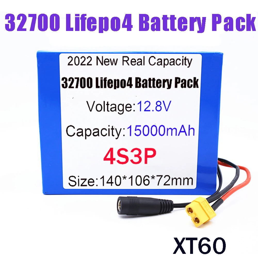 

100% neue32700Lifepo4BatteriePack4S3P12,8V15Ah4S40A100A AusgewogeneBMS für Elektrische boot und Unterbrechungsfreie Netzteil 12V