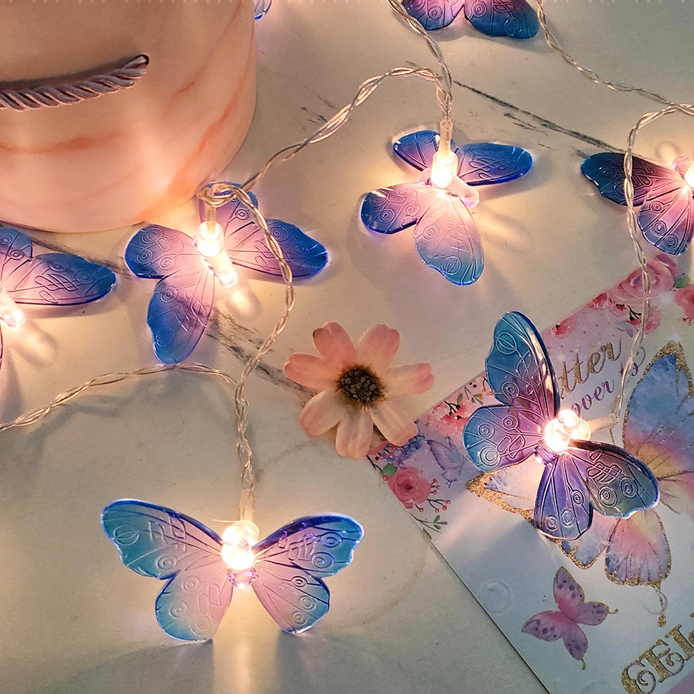

LED Butterfly Lights Fairy String Lights Christmas Garland For Wedding Decoration Outdoor Room Garland Decoration Curtain Lights