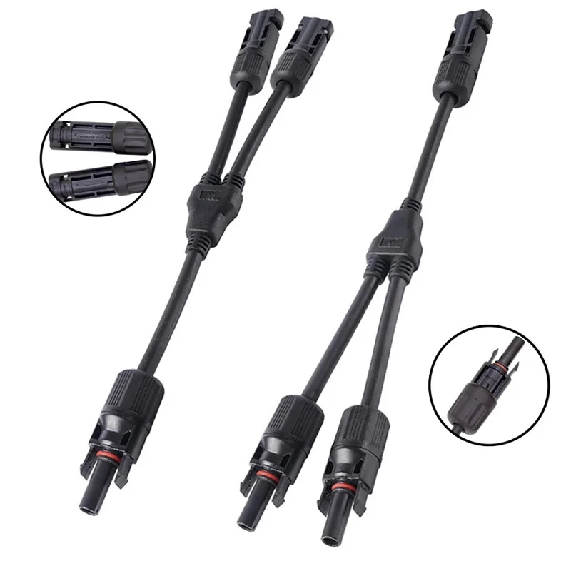 

TUV Approved 2 IN1 Y Solar Connector PV Connector Male to Female Solar Parallel Connector With 4mm2 Solar Cable DIY Solar Kits